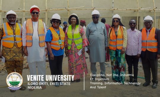 VENITE UNIVERSITY LEADERSHIP INSPECTS KEY INFRASTRUCTURAL PROJECTS