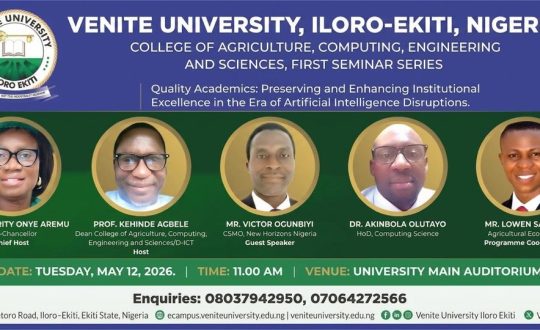 Venite University to Host AI, Academic Excellence Seminar on May 12, 2026