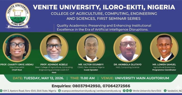Venite University to Host AI, Academic Excellence Seminar on May 12, 2026